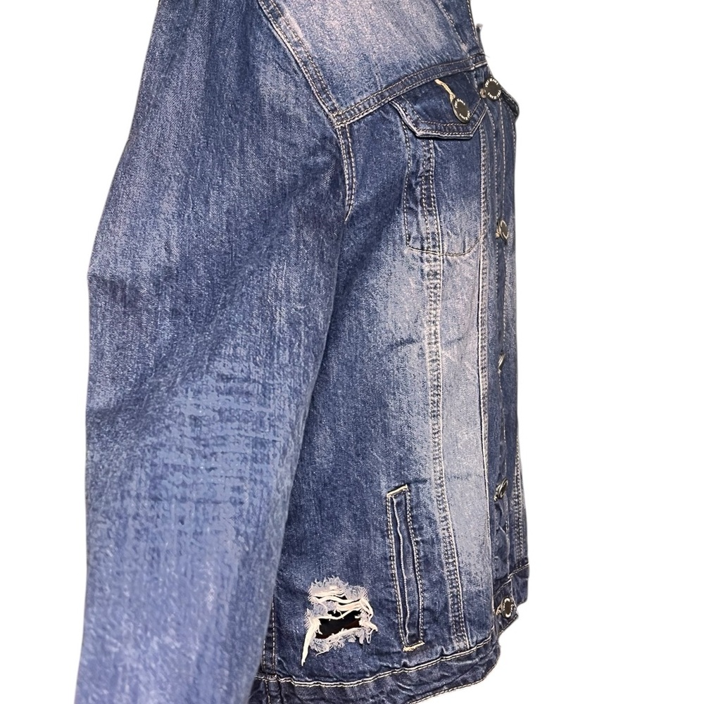 Distressed Denim Jacket - Picture 2 of 9